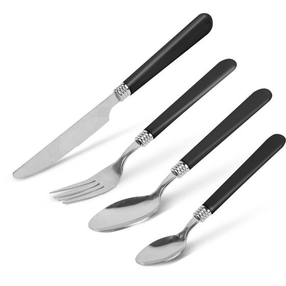 Set Tacamuri Cu Suport  16 Bucati 32.7 x 19.5 x 4.7cm Negru