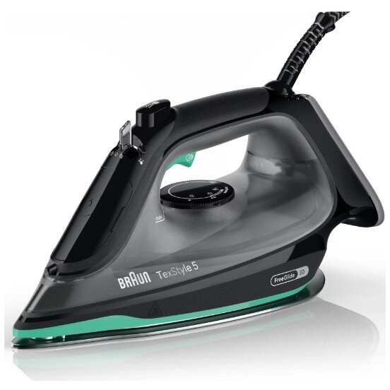 Fier De Calcat Seria 5 SI5277GR 2700W Jet De Abur 220G/Min Abur Variabil 0-50 G/Min Talpa SuperCeramic Negru/Verde