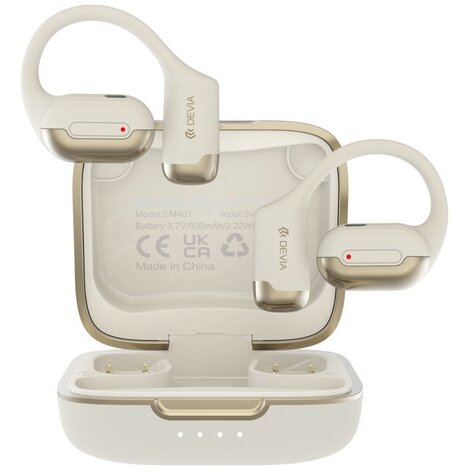 Căști Devia Bluetooth Wireless Open-Ear OWS Pro1 Bej