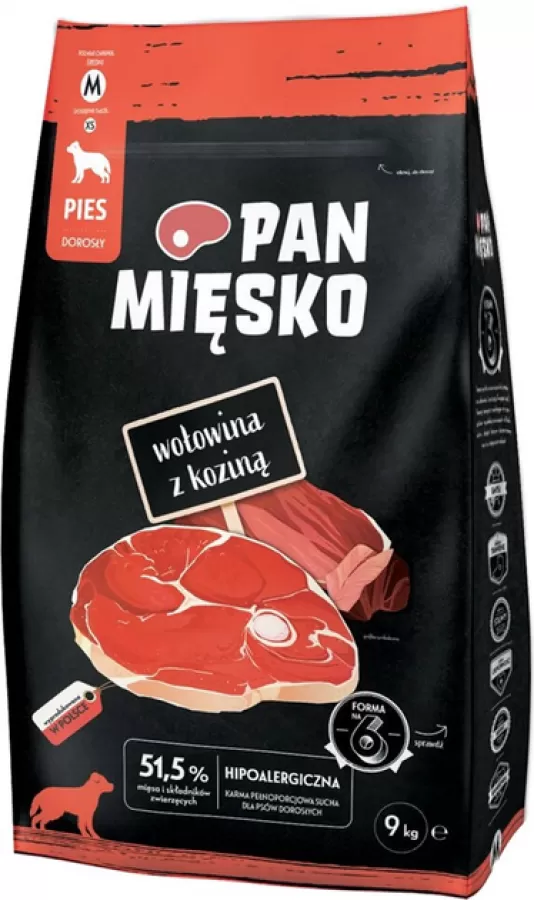 Hrana Umeda pentru Câini PAN MIĘSKO 9 kg