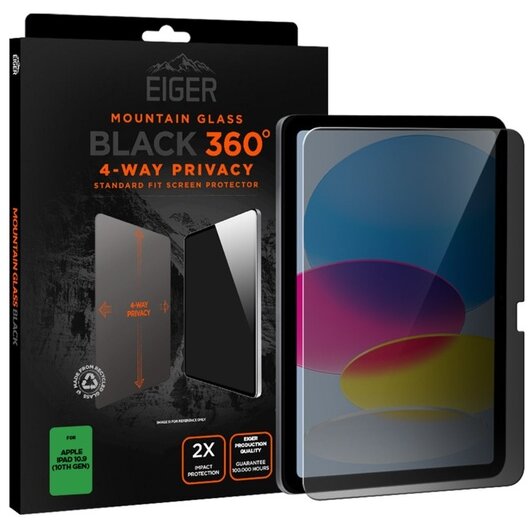 Folie Sticlă Eiger Mountain Glass Privacy iPad 10.9 inch 10th Generation Negru