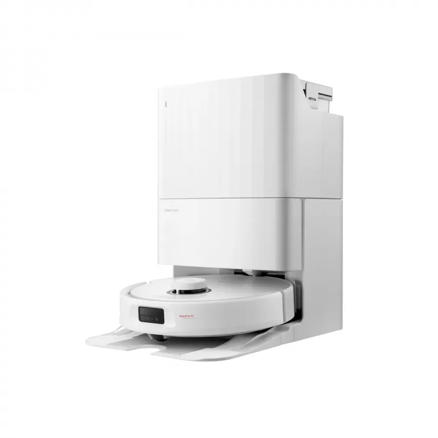 Robot de Aspirare Roborock Qrevo MaxV QRMV02-00 Funcție de Mop Statie Inteligenta de Colectare și Golire Automata Baterie 5200mAh 60W Alb