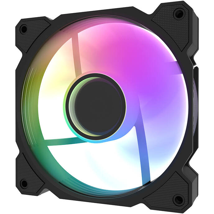 Ventilator Carcasa DR08 3IN1 A-RGB 1600RPM 30dBA 59.1CFM Negru