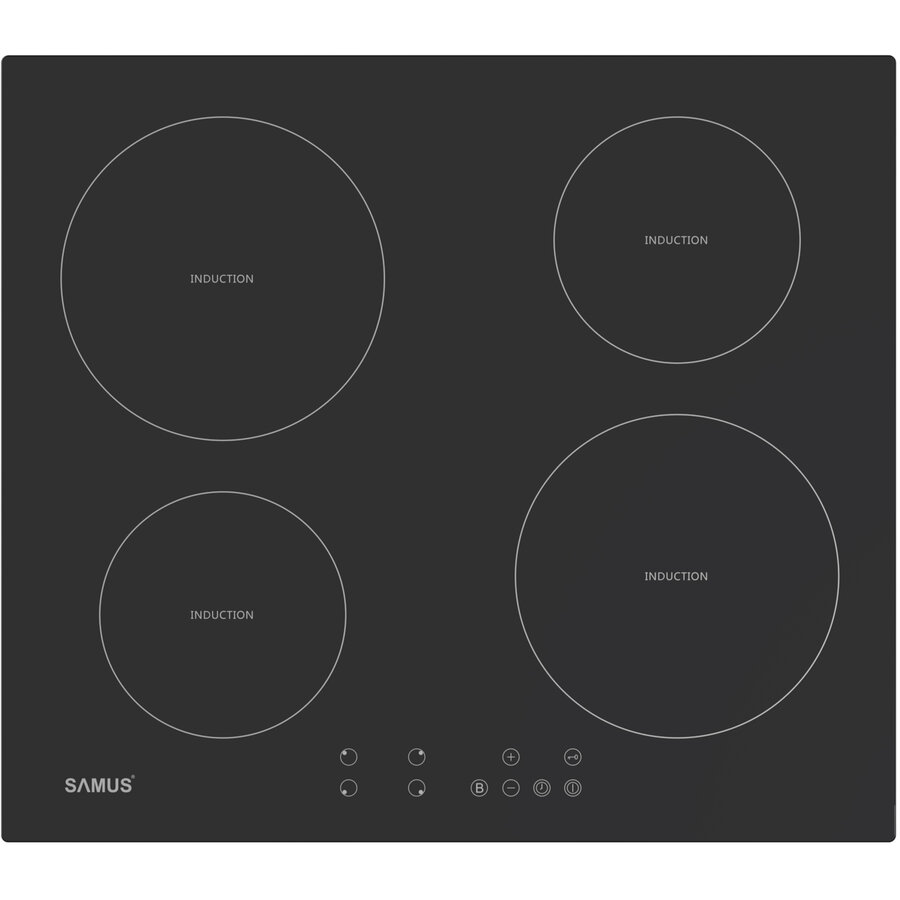 Plita Incorporabila cu Inductie PSI-64BMG10 4 Zone de Gatit Panou Touch Control 9 Trepte de Putere Timer 60CM Negru