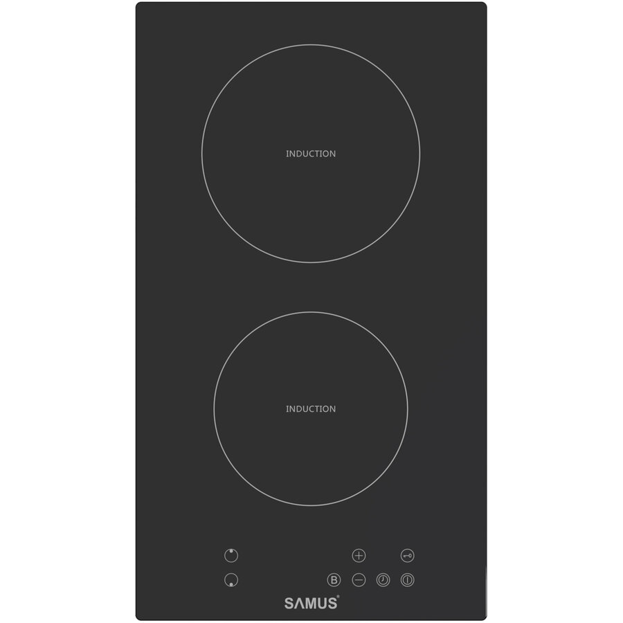 Plita Incorporabila cu Inductie PSI-32BMG6 2 Zone de Gatit 9 Trepte de Putere Timer 3500W 30CM Negru