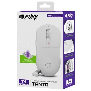 Mouse Tanto T4 Wireless  12000DPI   Bluetooth Optic Alb