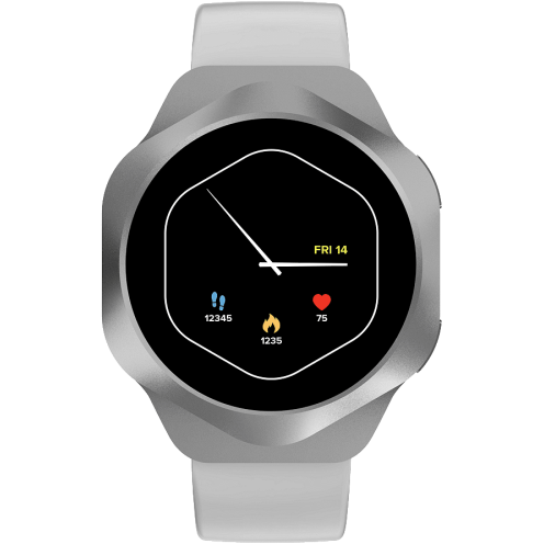 Smartwatch CNS-SW88SS Hexagon SW-88 1.43inch Curea Silicon Silver