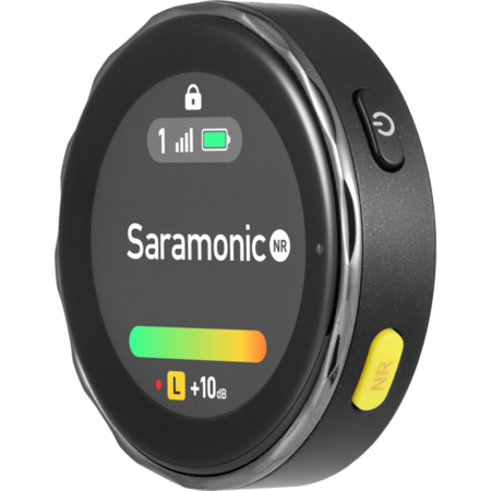 Kit 2 Microfoane Digitale Wireless Saramonic BlinkMe U2 x22.4 GHz Ecran Tactil Carcasa de Incarcare 3000mAh Negru