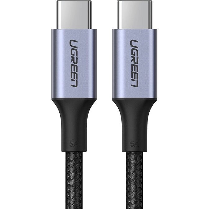 Cablu de date US316, 2x USB-C, 100W, 5A, 3m, Gri