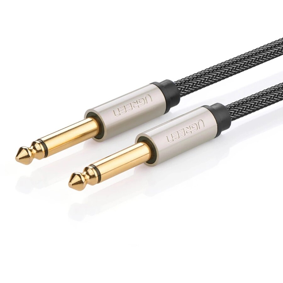 Cablu de date AV128, 2x Jack 6.35mm tata, 3m, Gri