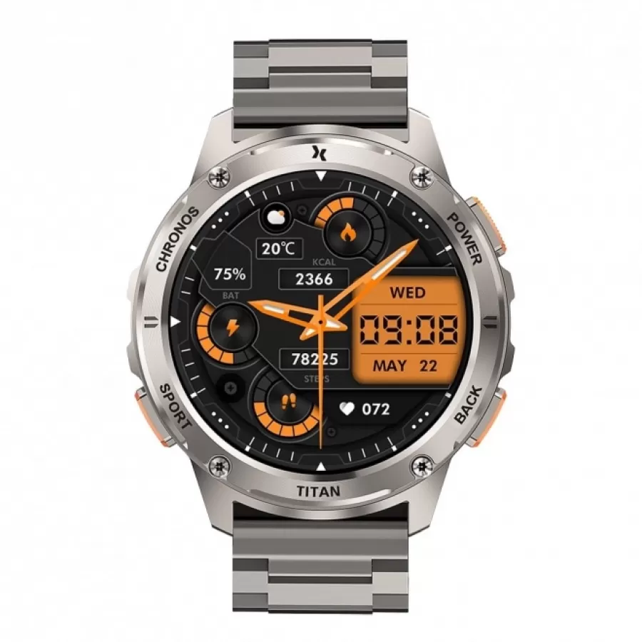 Smartwatch MaxCom FW110SR Titan Chronos Ecran 1.43Inch AMOLED IP69K 5AT Argintiu — imaginea 2
