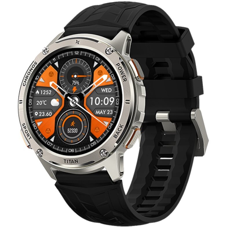 Smartwatch FW110SR Titan Chronos Ecran 1.43Inch AMOLED IP69K 5AT Argintiu