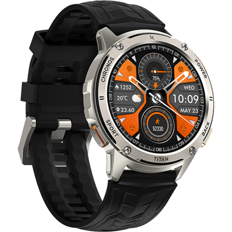 Smartwatch MaxCom FW110SR Titan Chronos Ecran 1.43Inch AMOLED IP69K 5AT Argintiu — imaginea 4