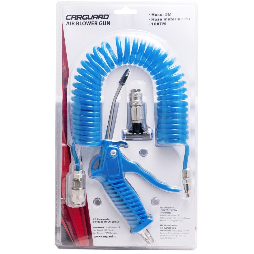 Pistol Pneumatic de Suflat Aer PSA001 Maxim 10ATM cu Furtun 5M Albastru