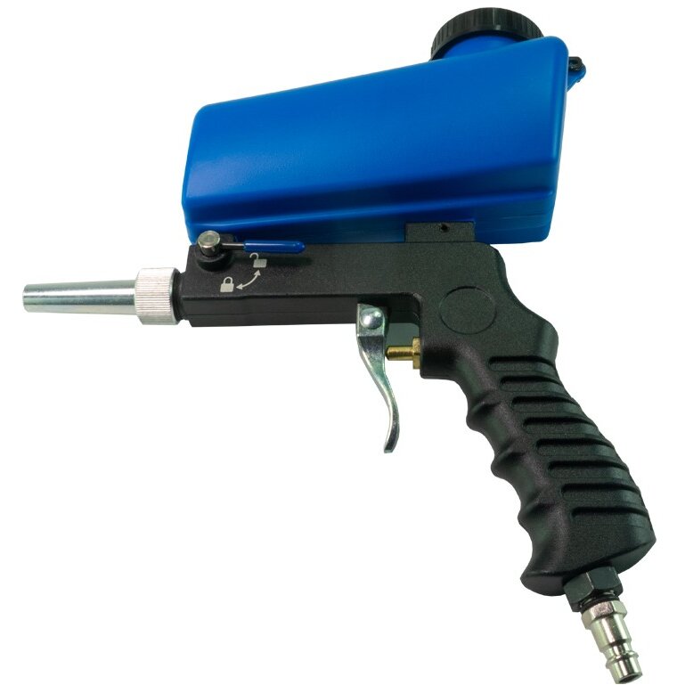 Pistol Pneumatic de Sablare PSA005 6.5 Bar Filet 1/4Inch Rezwrvor 600ML Negru/Albastru