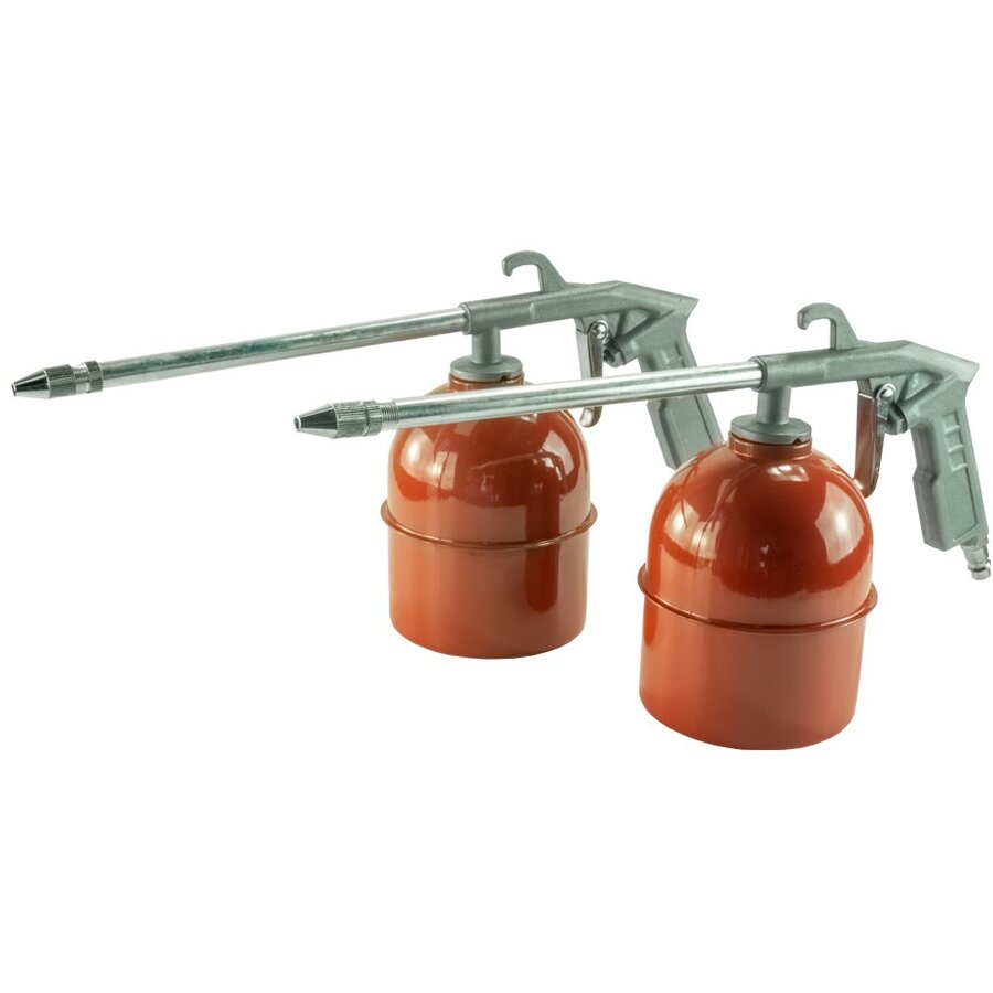 Set 2 Pistoale Pneumatice pentru Pulverizare Ulei PSA008 Max 10 Bar Conexiune 1/4Inch Rezervor 900ML