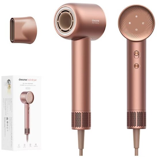 Uscator De Par AHD6A-RS 1600W 2 Trepte Flux Aer 4 Setari Temperatura Functie Ionizare Roz