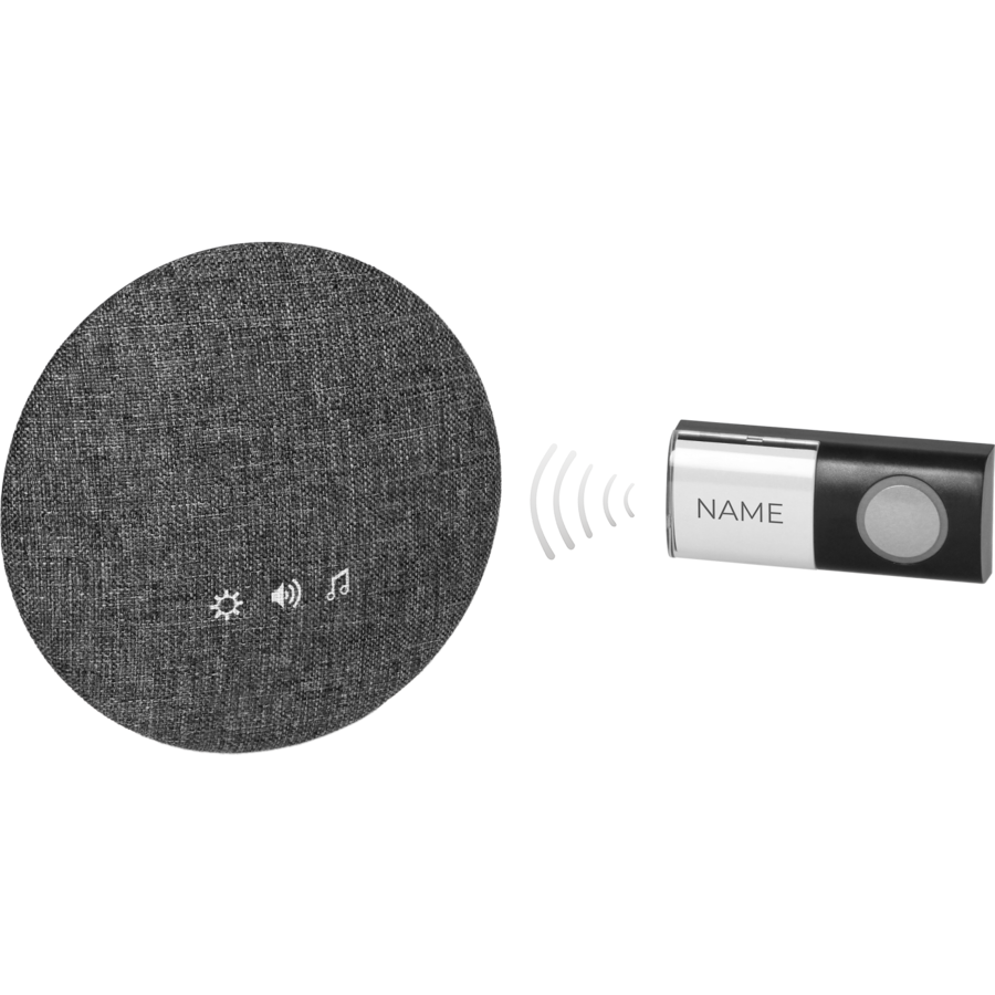 Sonerie Wireless Falante DB-5 38 de Sunete Alimentare cu Baterii Distanta 200M Gri