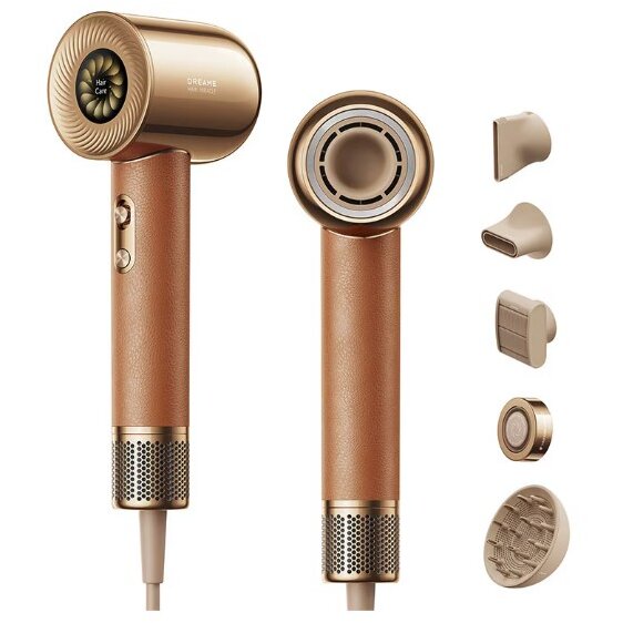 Uscator De Par Miracle 1600W 2 Trepte Flux Aer 4 Setari Temperatura 5 Accesorii Incluse Maro-Auriu