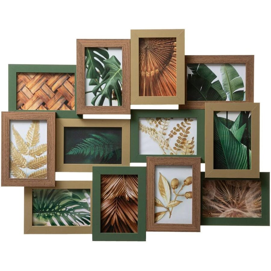 Rama Foto Multicadru 179452 12 Fotografii Maro/Auriu/Verde