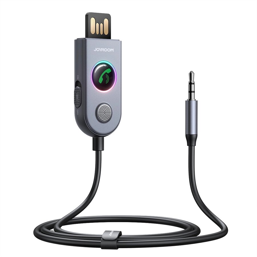 Cablu de date JR-CB6, Bluetooth 5.3, USB, AUX, Gri