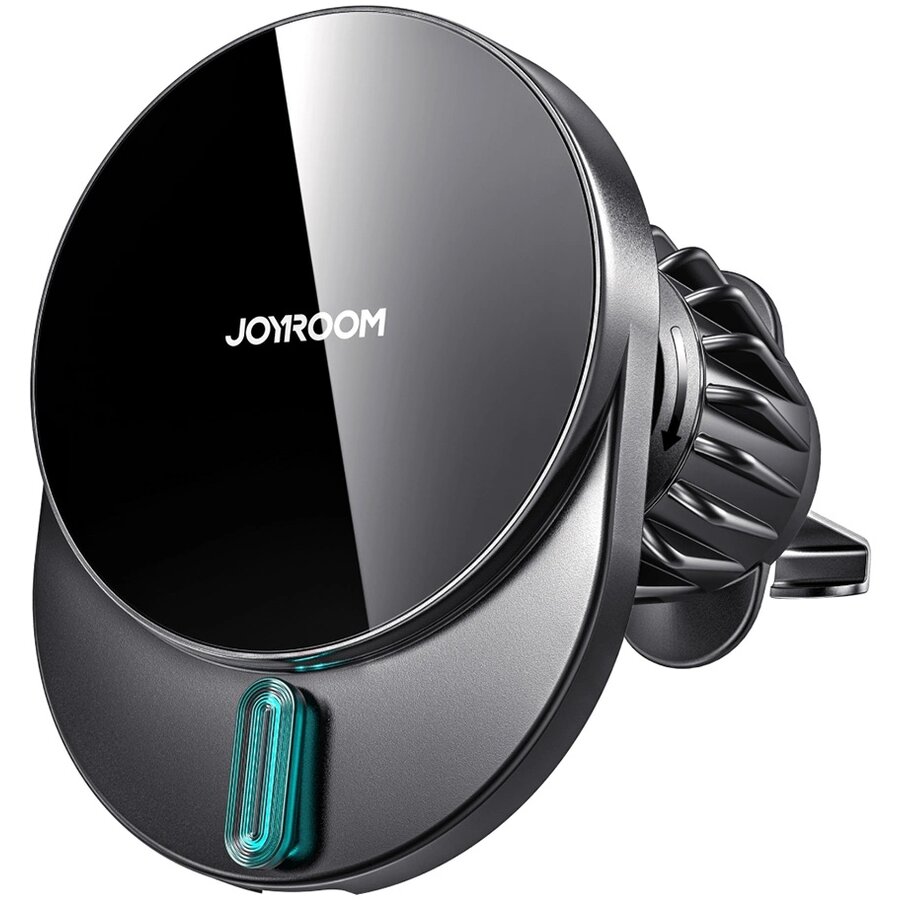 Suport JR-ZS409, AirVent Mount, Compatibil MagSafe, Incarcare Wireless 15W, Rotire 360 grade, USB-C, Negru