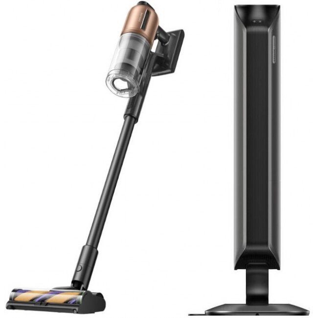Aspirator Vertical Z20 Station Fara Fir VZV25A 26000Pa 90 Minute Iluminare Led Negru/Maro
