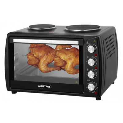 Cuptor electric Albatros 63 litri, negru, rotisor, plite, convectie A63BPRC2 - imagine 3