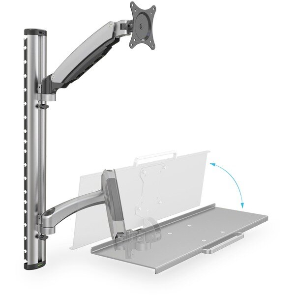 Suport Monitor și Tastatura Digitus DA-90354 de Perete Universal 17 - 27inch Max 6kg Argintiu — imaginea 3