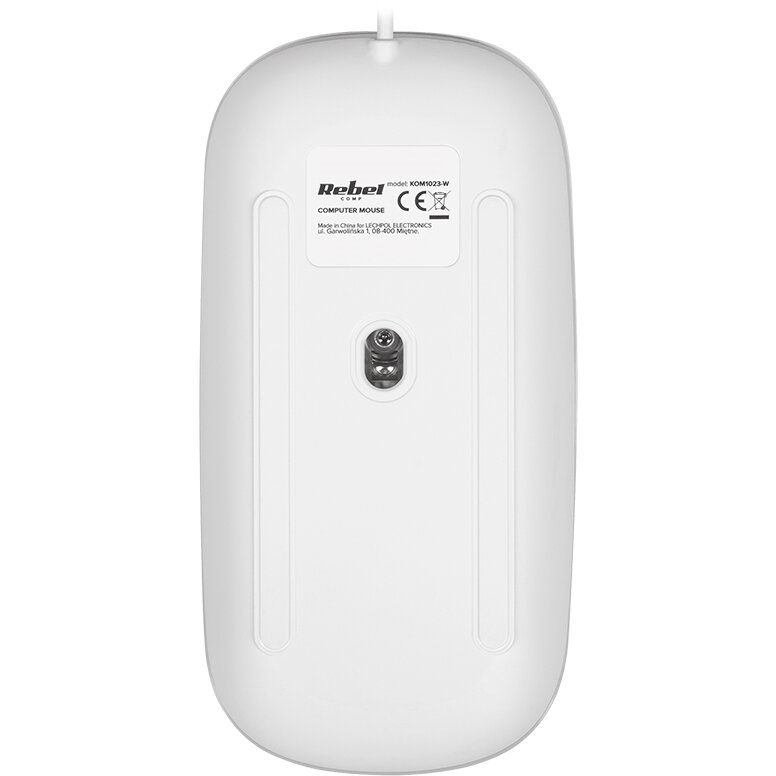 Mouse Optic Rebel cu Fir 1200dpi Alb — imaginea 4