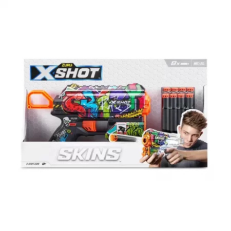 Pistol X-Shot Skins Flux 8 Proiectile Model Aleatoriu ITGalaxy.ro