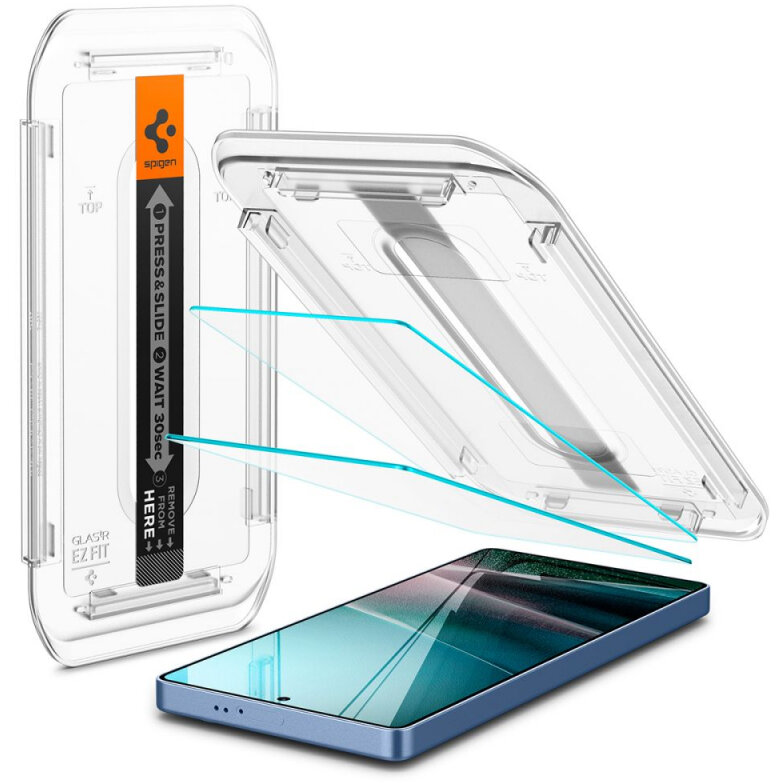 Folie protecție Spigen Sticlă Securizată Full Glue Set 2 bucăți AGL09082 EZ FIT pentru Samsung Galaxy S25 Ultra S938 — imaginea 3