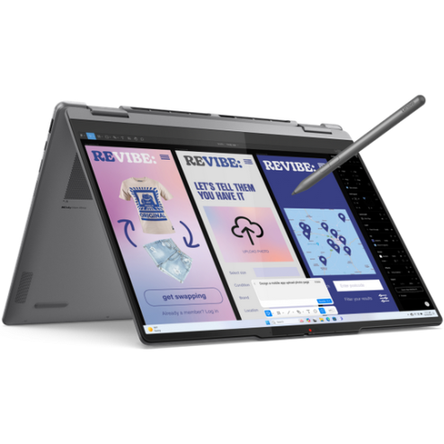 Laptop Yoga 7 14ILL10 (Procesor Intel Core Ultra 7 258V (12M Cache, up to 4.80 GHz) 14 2.8K OLED Touch, 32GB, 1TB SSD, Intel Arc 140V, Win 11 Home, Gri) - imagine 3