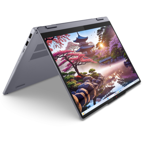 Laptop 14'' IdeaPad 5 2-in-1 14AKP10, WUXGA OLED Touch, Procesor AMD Ryzen Al 7 350 (16M Cache, up to 5.0 GHz), 24GB LPDDR5X, 1TB SSD, AMD Radeon 860M, No OS, Luna Grey - imagine 3