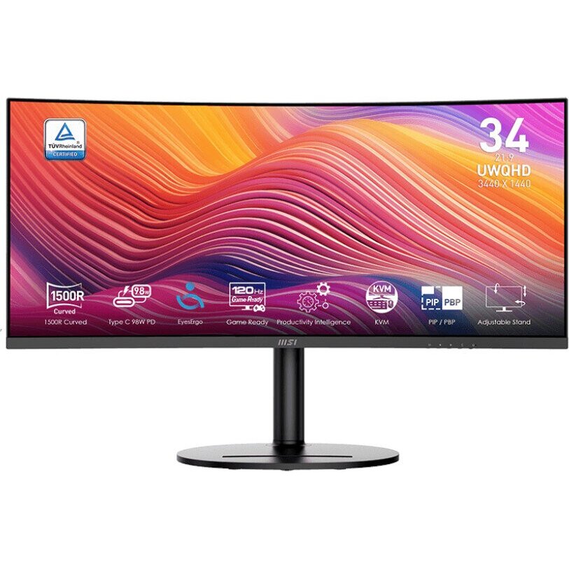 Monitor Modern MD342CQP  34inch VA Curbat 1500R UWQHD 4ms 120Hz Negru