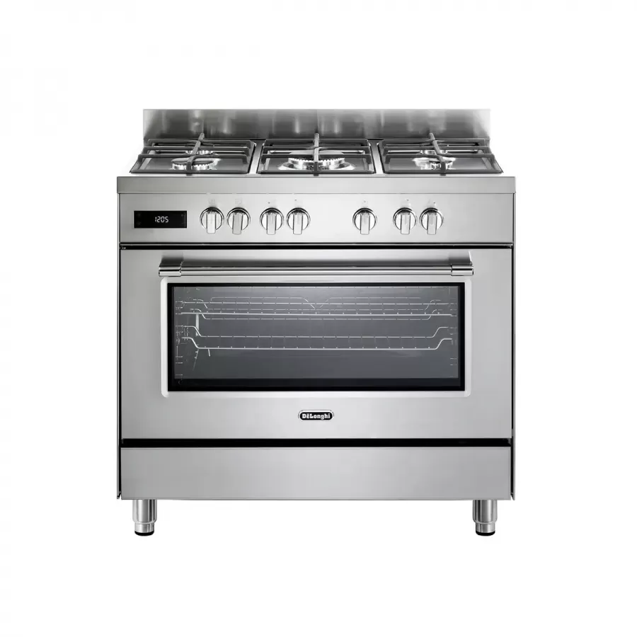 Aragaz Profesional Delonghi PRO 96 MX ED RO 5 Arzatoare Gaz + Electric L 90Cm Grill Inox