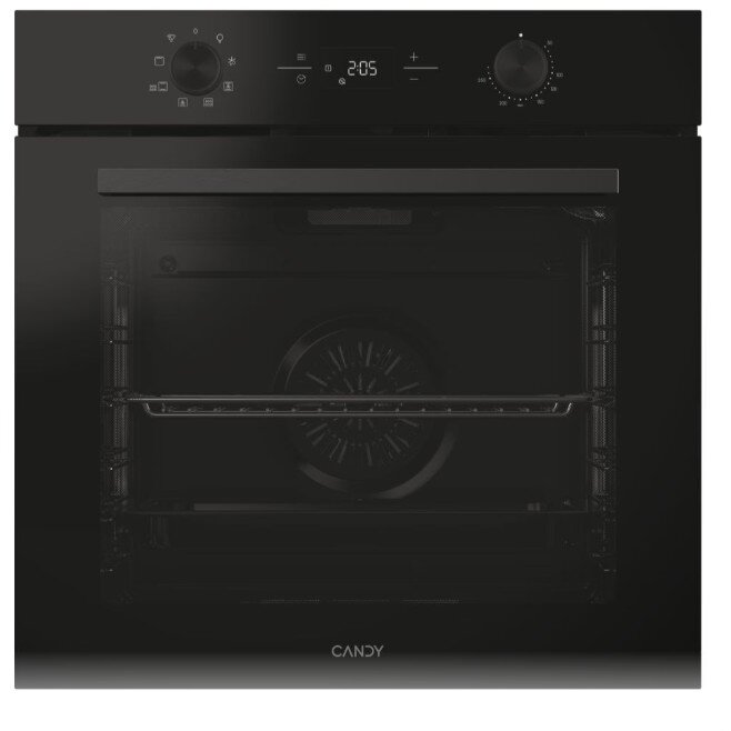 Cuptor Incorporabil Candy CA6 N3T1HTB Bake 600 Titanium Electric Convecție + Ventilare 78L Hidrolitic Clasa A+ Negru