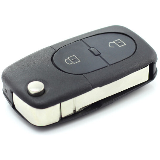 Carcasa Cheie Tip Briceag Audi  Cu 2+1 Butoane 1 Buton De Panica Si Baterie 1616