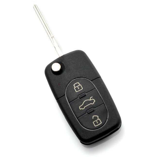 Carcasa Cheie Tip Briceag Audi Cu 3+1 Butoane 1 Buton De Panica Si Baterie 1616