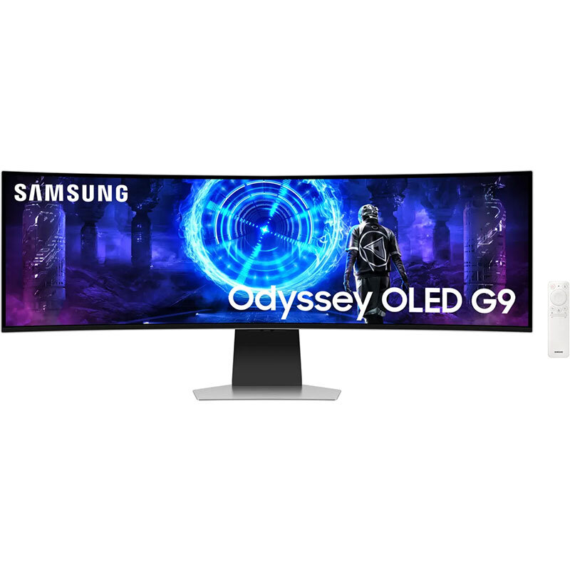 Monitor OLED Gaming Curbat Odyssey G9 G95SD S49DG954SU 49 inch DQHD 0.03ms 240Hz White