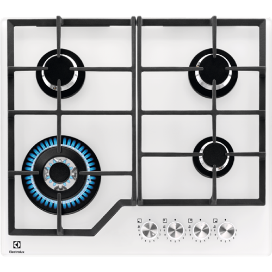 Plita Incorporabila Pe Gaz KGG64362W 4 Arzatoare Sticlă 60CM Alb