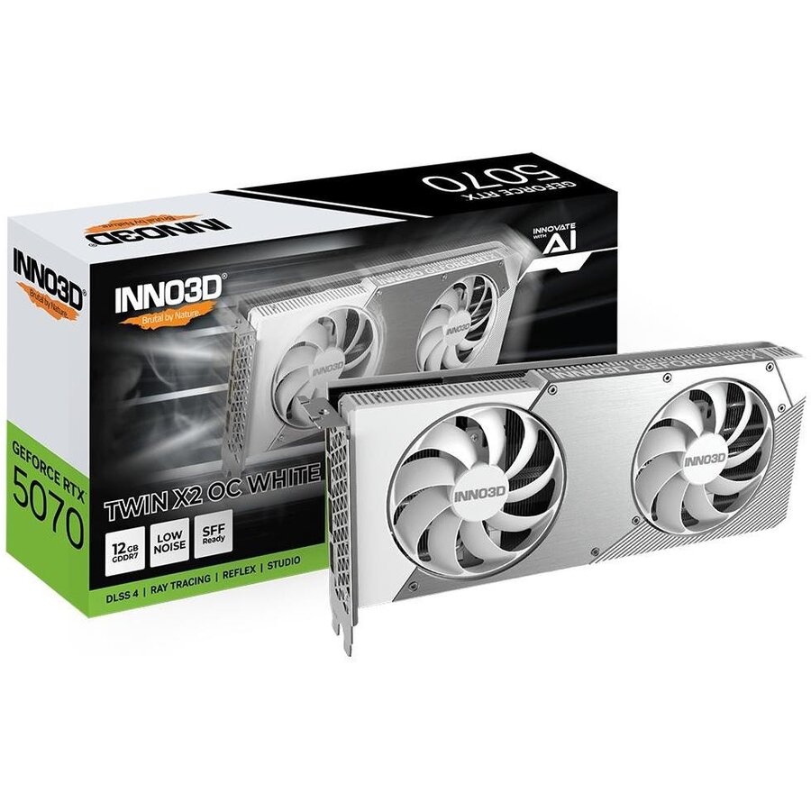Placa Video GeForce RTX 5070 TWIN X2 WHITE 12GB OC DLSS 4