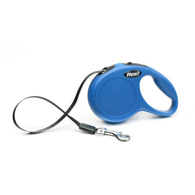 Lesă Retractabilă pentru Câini flexi New Classic Mărime XS Banda 3M Albastru