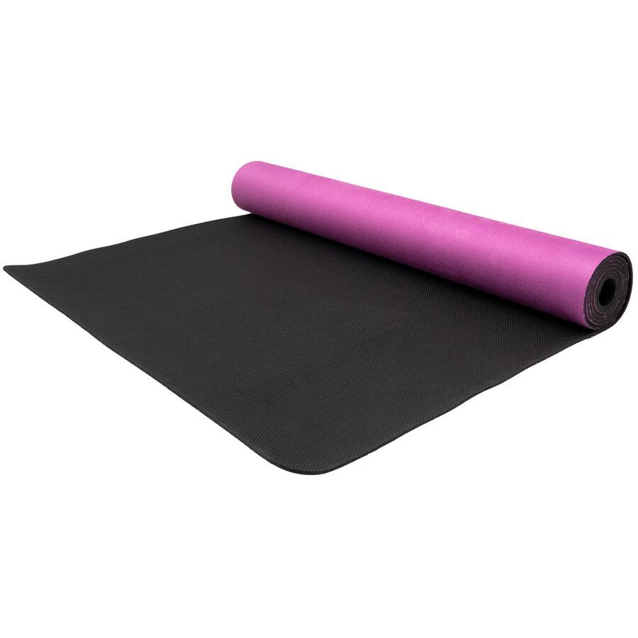 Saltea Yoga Iggy Cauciuc Natural Acoperit cu Suede (Microfibra) 1830 x 680 x 4MM Roz/Negru — imaginea 4