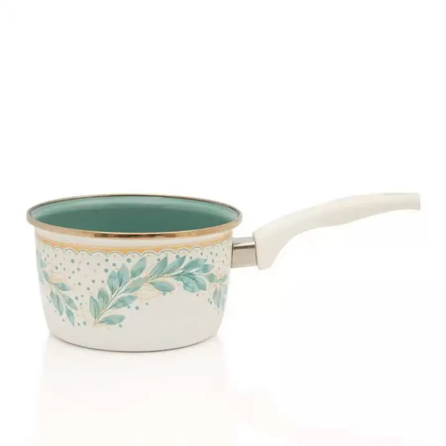 Cratiță cu Mâner Lung Metalac Green Line Capacitate 1.9L Diametru 16CM Bej/Verde