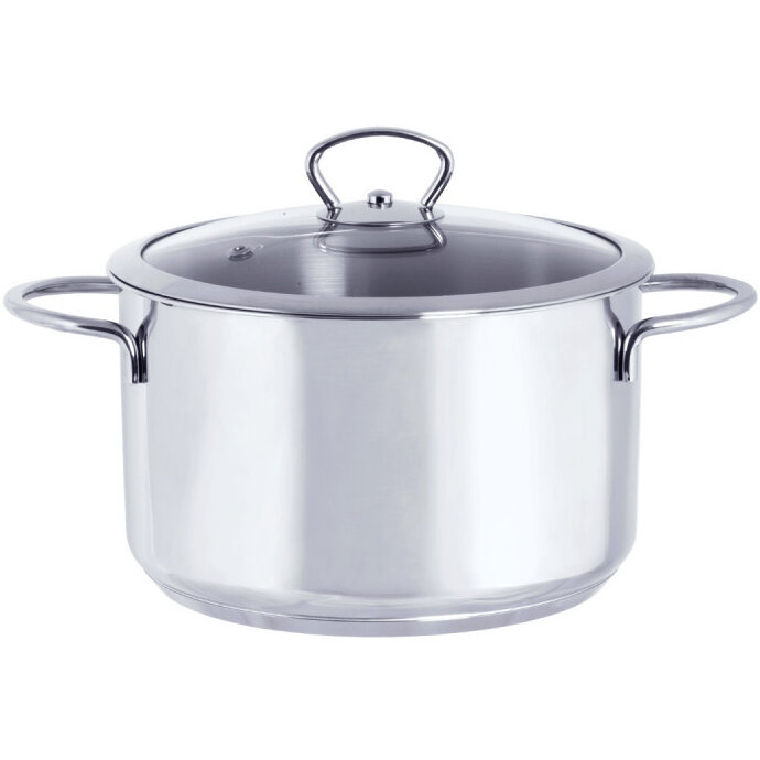 Oala 3.8l cu capac din sticla Kulinaria Metalac inox/20cm/3.8l - imagine 2