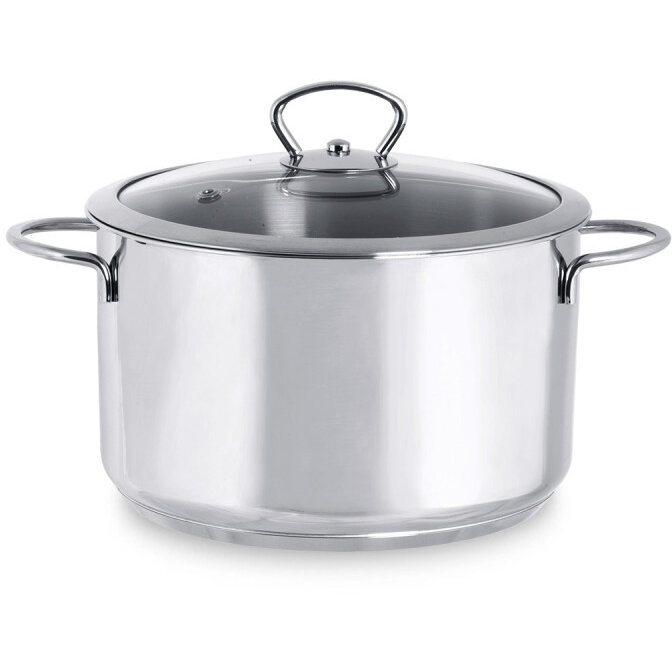 Oala 6l cu capac din sticla Kulinaria Metalac inox/24cm/6l - imagine 2