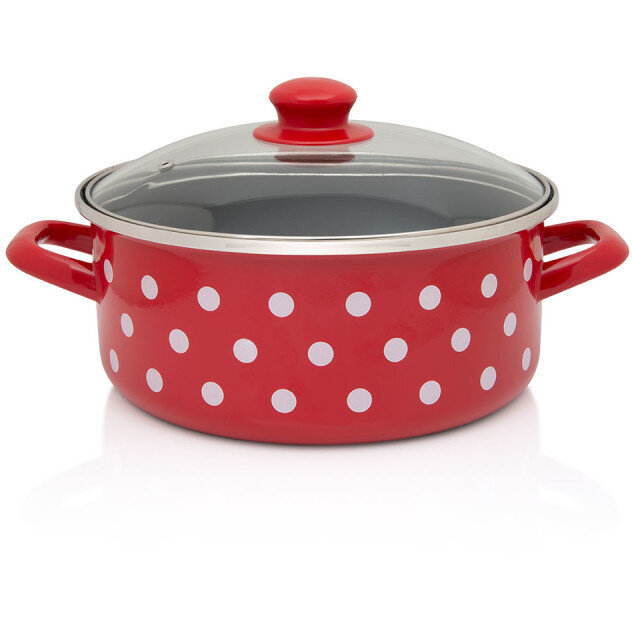 Cratita 2.2l cu capac din sticla Tufne Metalac email/18cm/2.2l - imagine 2