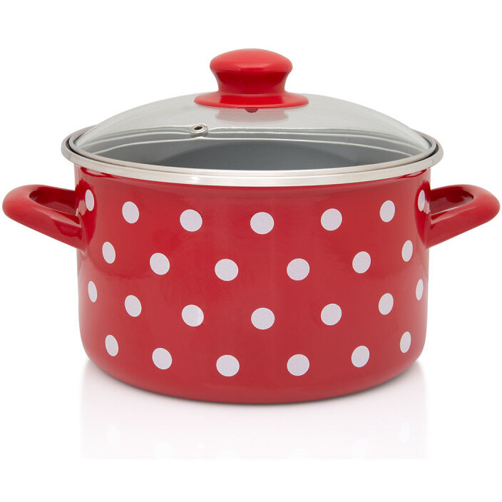 Oala 5l cu capac din sticla Tufne Metalac email/22cm/5l - imagine 2