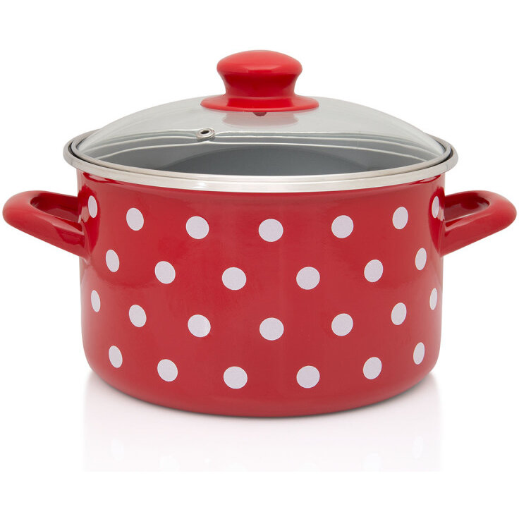 Oala 6.75l cu capac din sticla Tufne Metalac email/24cm/6.75l - imagine 2